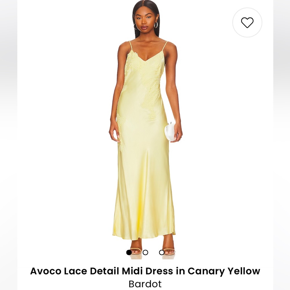 Bardot dress in butter yellow